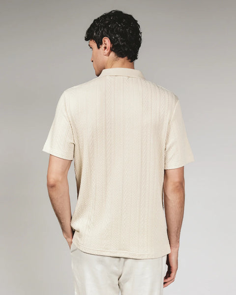 ZAYNE SWEATER POLO - TAN