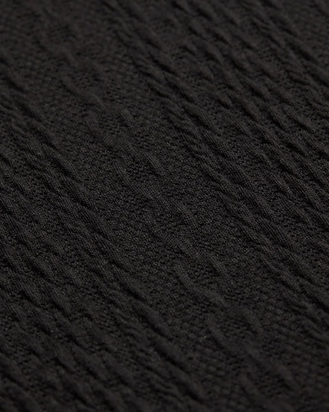 ZAYNE SWEATER POLO - BLACK