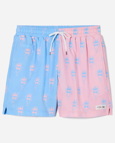 BOYS SWIM SHORT - PINK/BLU