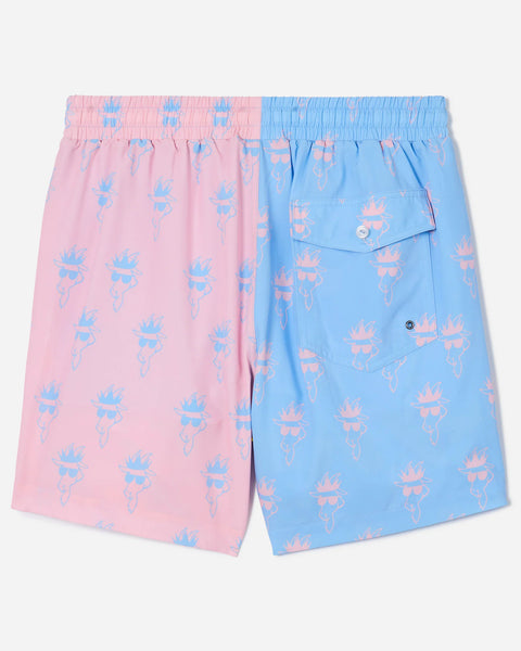 BOYS SWIM SHORT - PINK/BLU