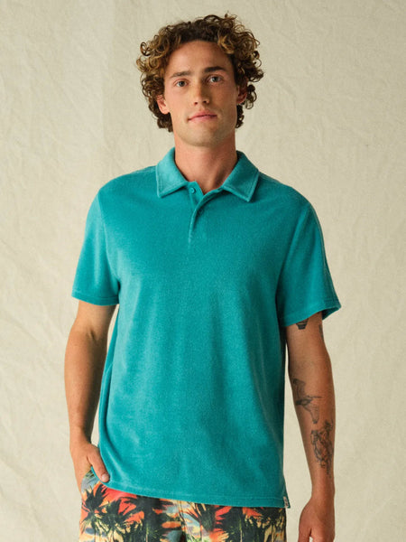 RAVELLO TERRY POLO - TEAL