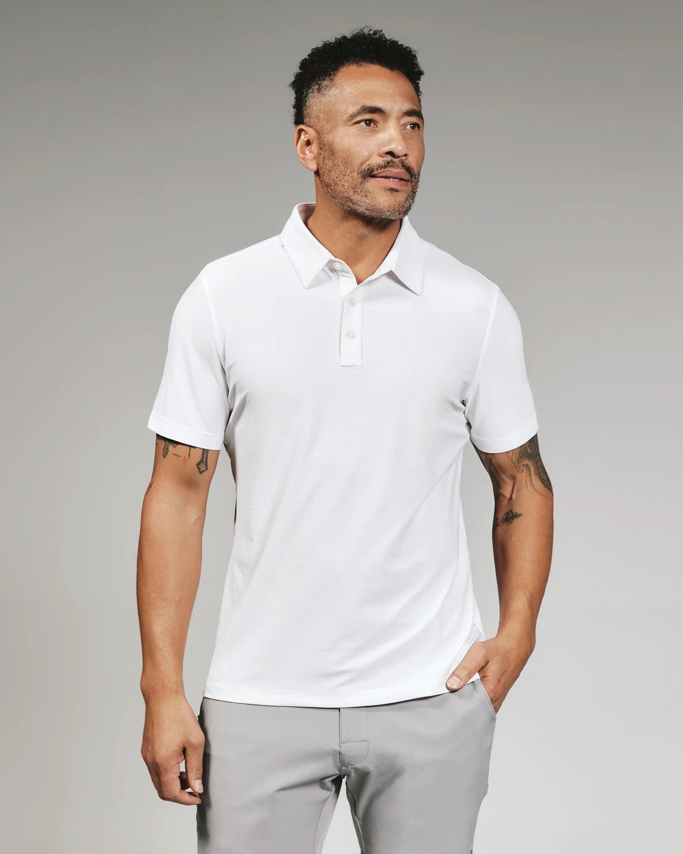 ROSEWELL PERFORMANCE POLO - WHITE