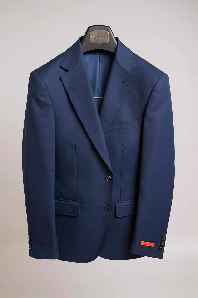 ALL WOOL SLIM SUIT - NAVY