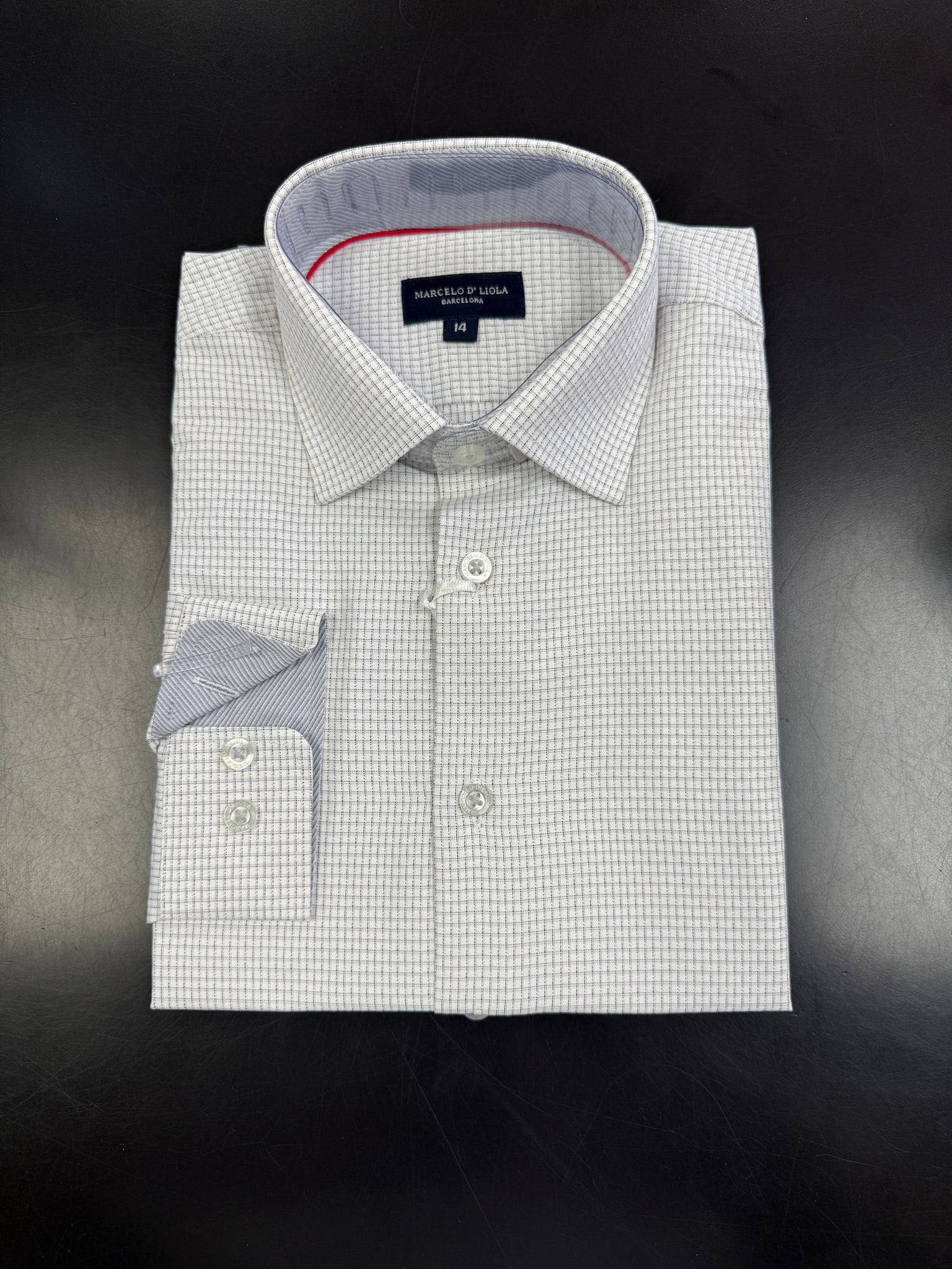 BOYS CHECK SHIRT - GREY