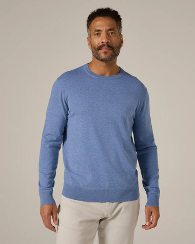 SOFT CREWNECK SWEATER - BLUE