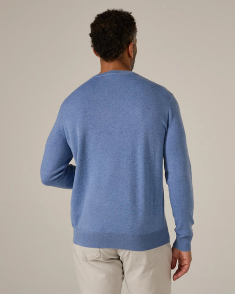 SOFT CREWNECK SWEATER - BLUE