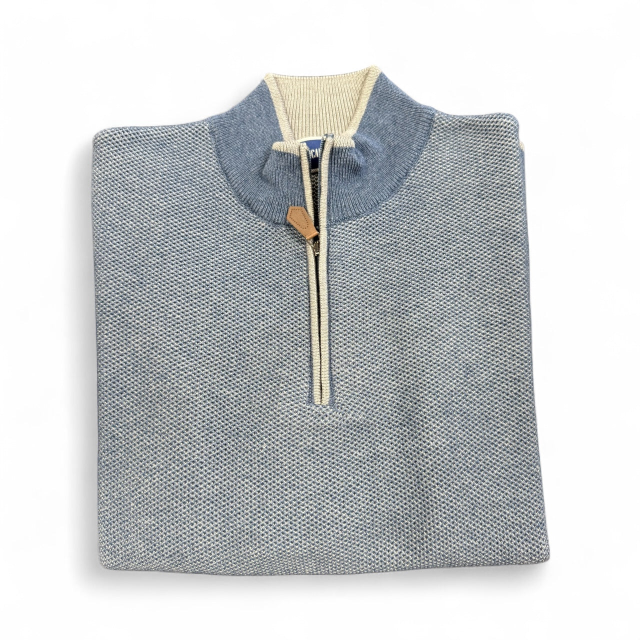 BOYS 1/4 ZIP SWEATER - BLUE