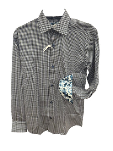 BOYS PARTY GINGHAM - BLUE