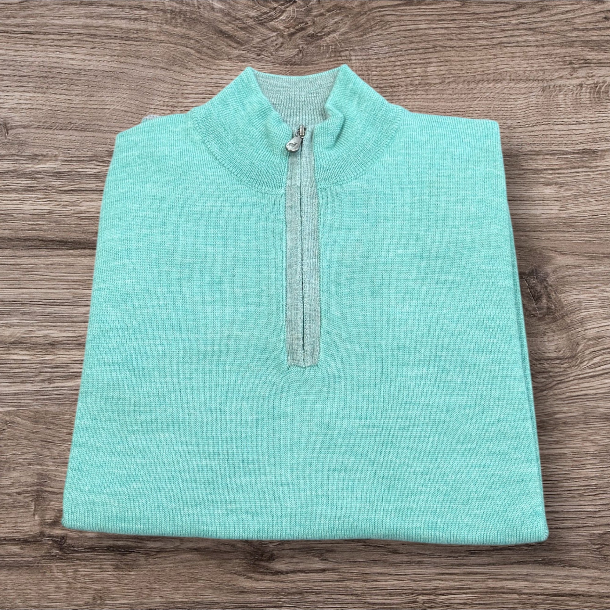 MERINO WOOL 1/4 ZIP - SPEARMINT