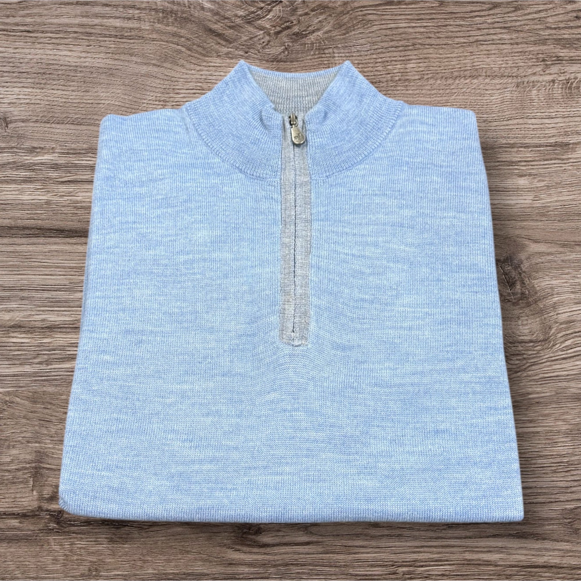 MERINO WOOL 1/4 ZIP - WATER