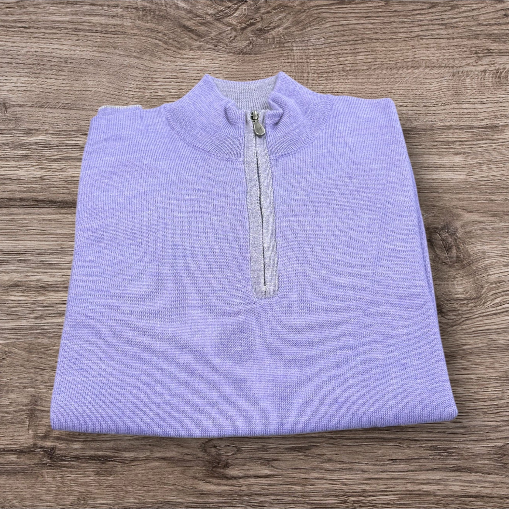 MERINO WOOL 1/4 ZIP - IRIS