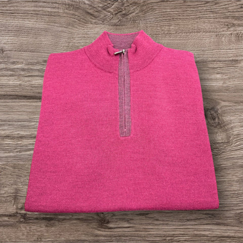 MERINO WOOL 1/4 ZIP - CHERRY