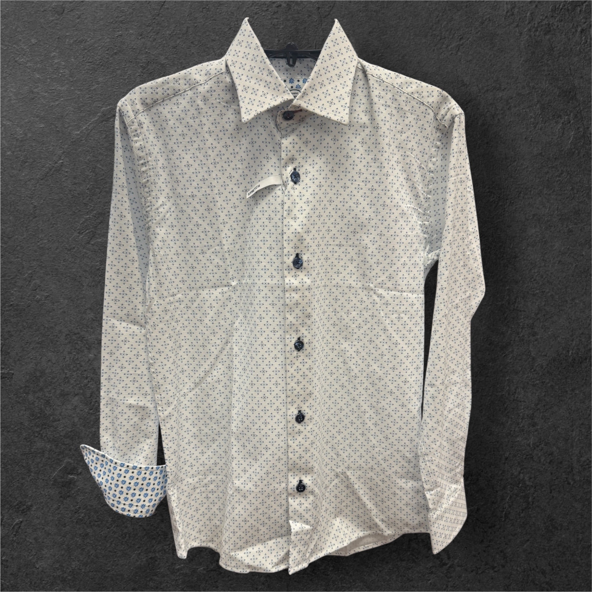 BOYS PARTY PATTERN - WHITE