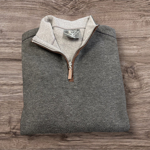 REVERSIBLE 1/4 ZIP - BLACK