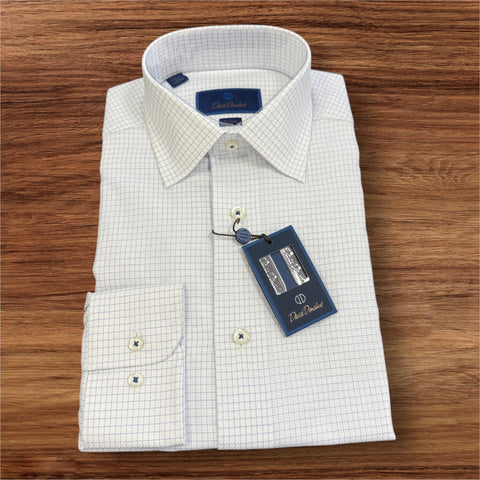 TRIM FIT 4/5 SHIRT - W/BLUE