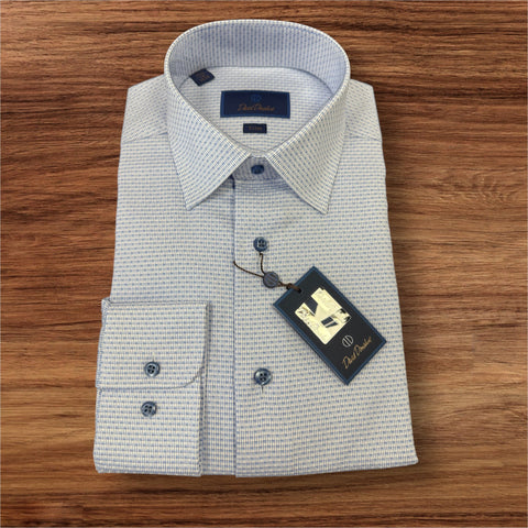 TRIM FIT 4/5 SHIRT - BLUE
