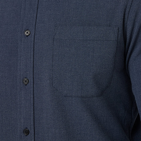 TRIM FIT CITY FLANNEL HEATHER - NAVY