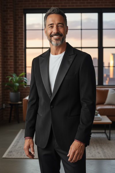 GIL PEAK DINNER JACKET - BLACK