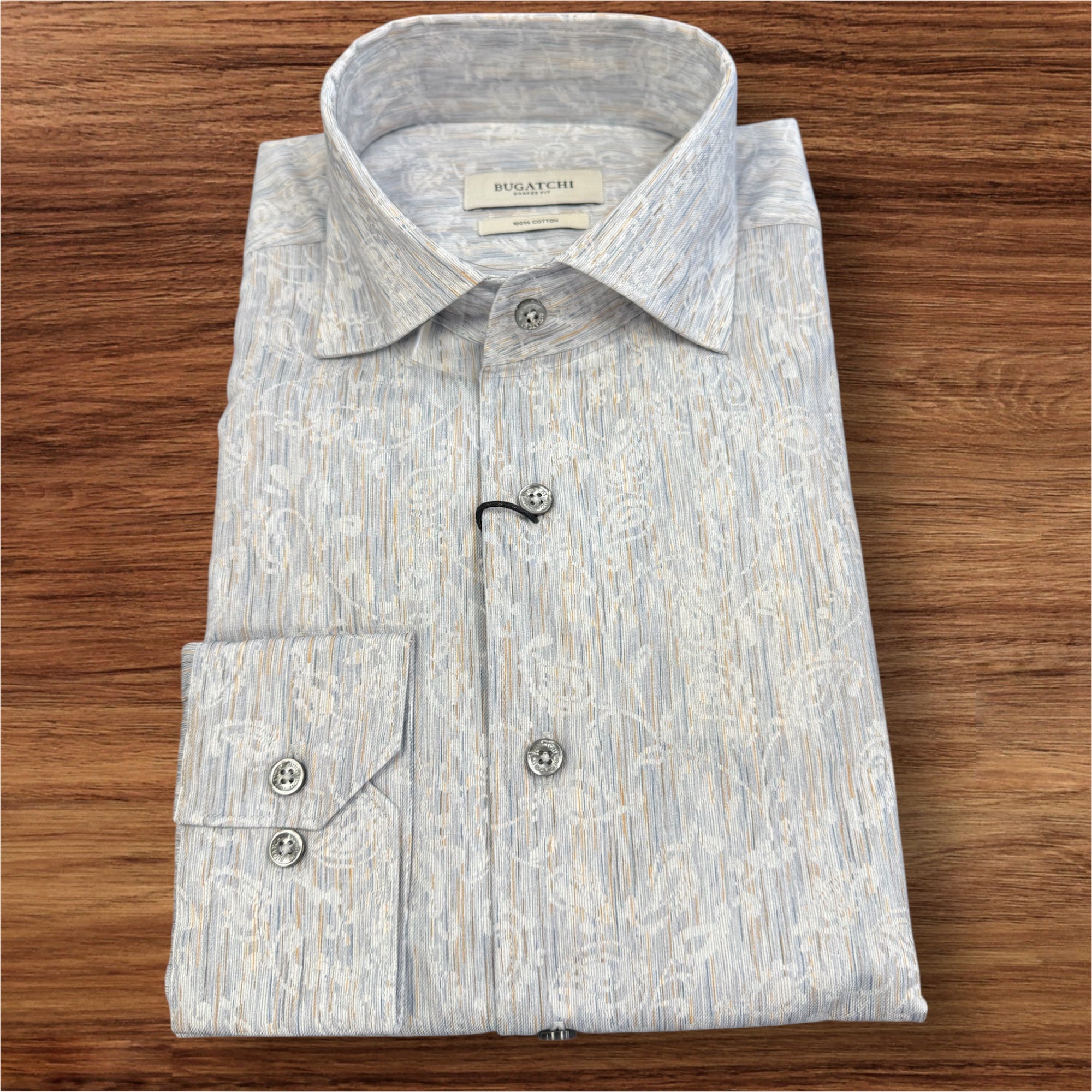 SHAPED FIT PAISLEY - STEEL