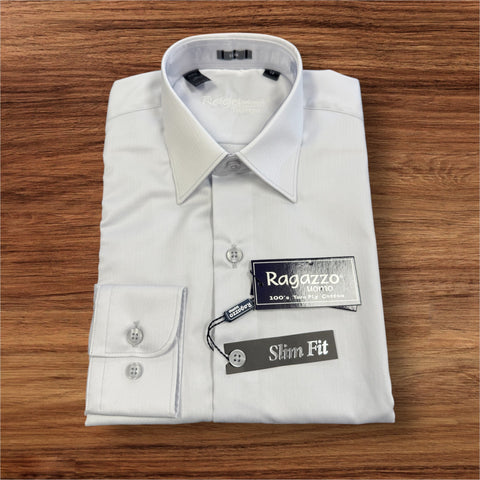 SLIM FIT HERRINGBONE - GREY