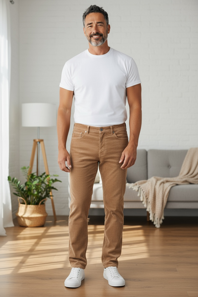 CORDUROY 5 POCKET - COGNAC