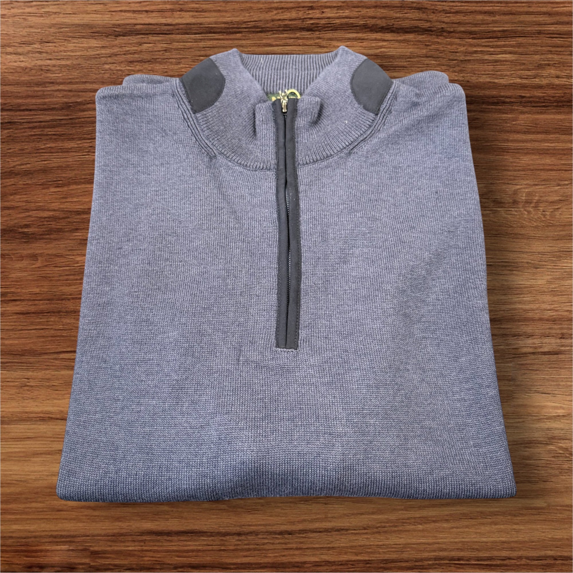 QUARTER ZIP SWEATER - NAVY