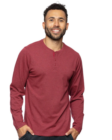 ANDY SOFT TOUCH HENLEY - SYRAH