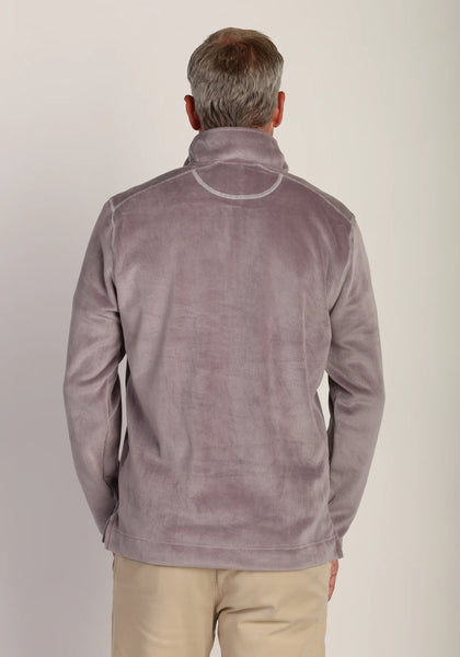 SUEDED CORD 1/4 ZIP - LT PURPLE