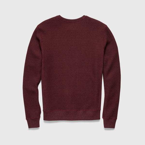 WAFFLE SWEATER - BURGUNDY