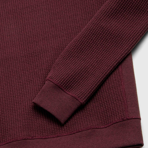 WAFFLE SWEATER - BURGUNDY