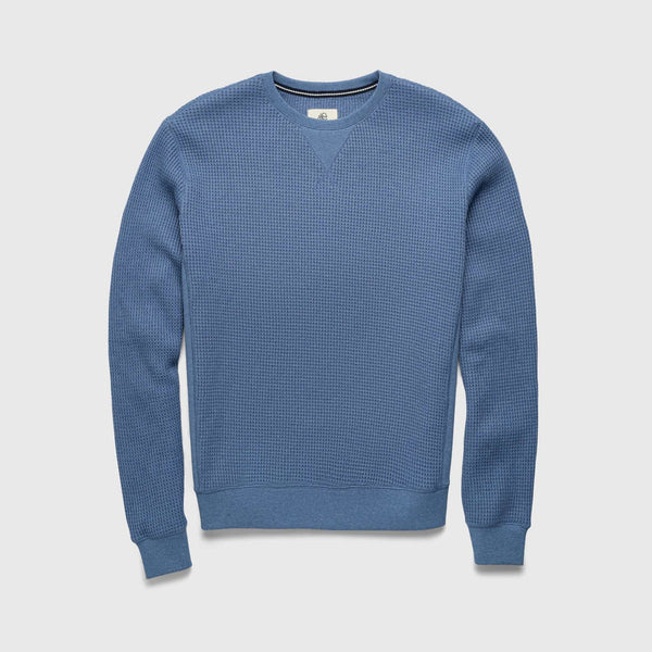 WAFFLE SWEATER - BLUE