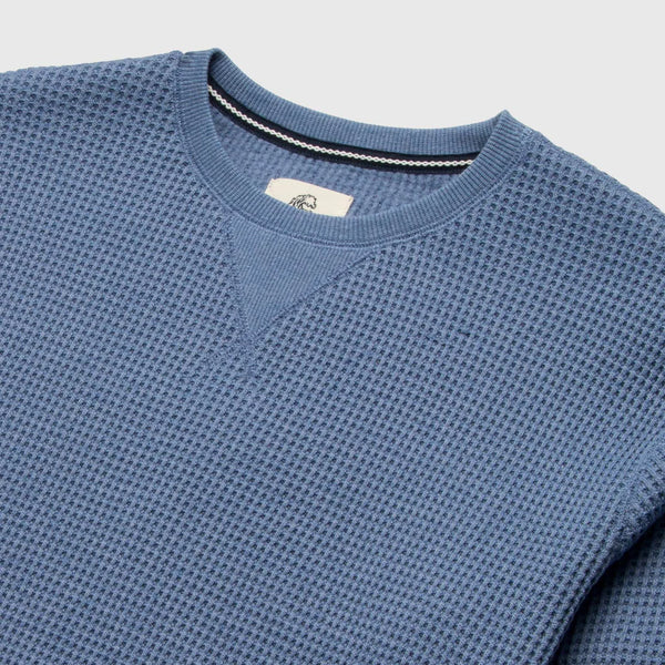 WAFFLE SWEATER - BLUE