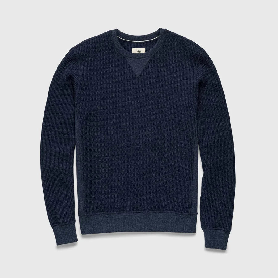 WAFFLE SWEATER - NAVY