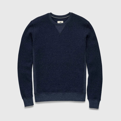 WAFFLE SWEATER - NAVY