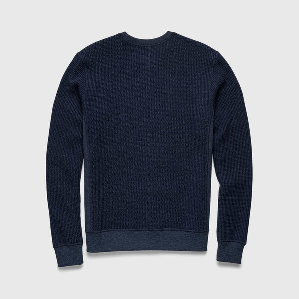 WAFFLE SWEATER - NAVY