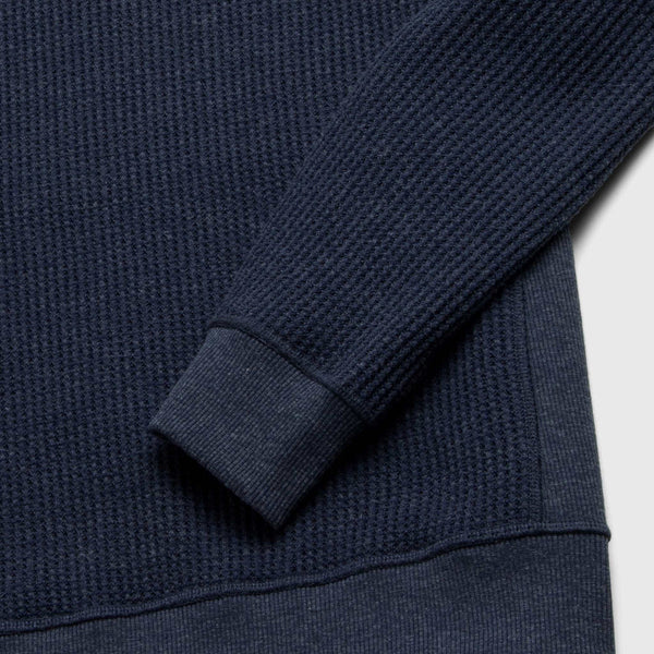 WAFFLE SWEATER - NAVY