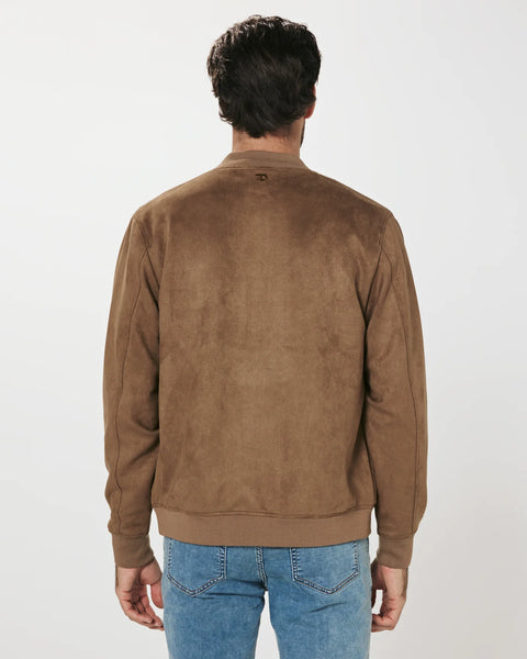 SUEDE BOMBER - LT BROWN