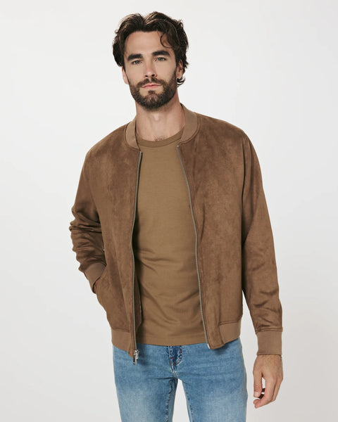 SUEDE BOMBER - LT BROWN