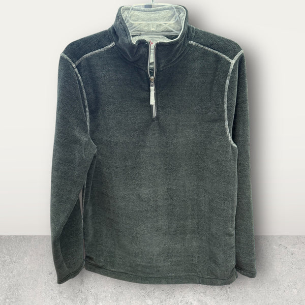 CHENILLE LUX 1/4 ZIP - CHARCOAL