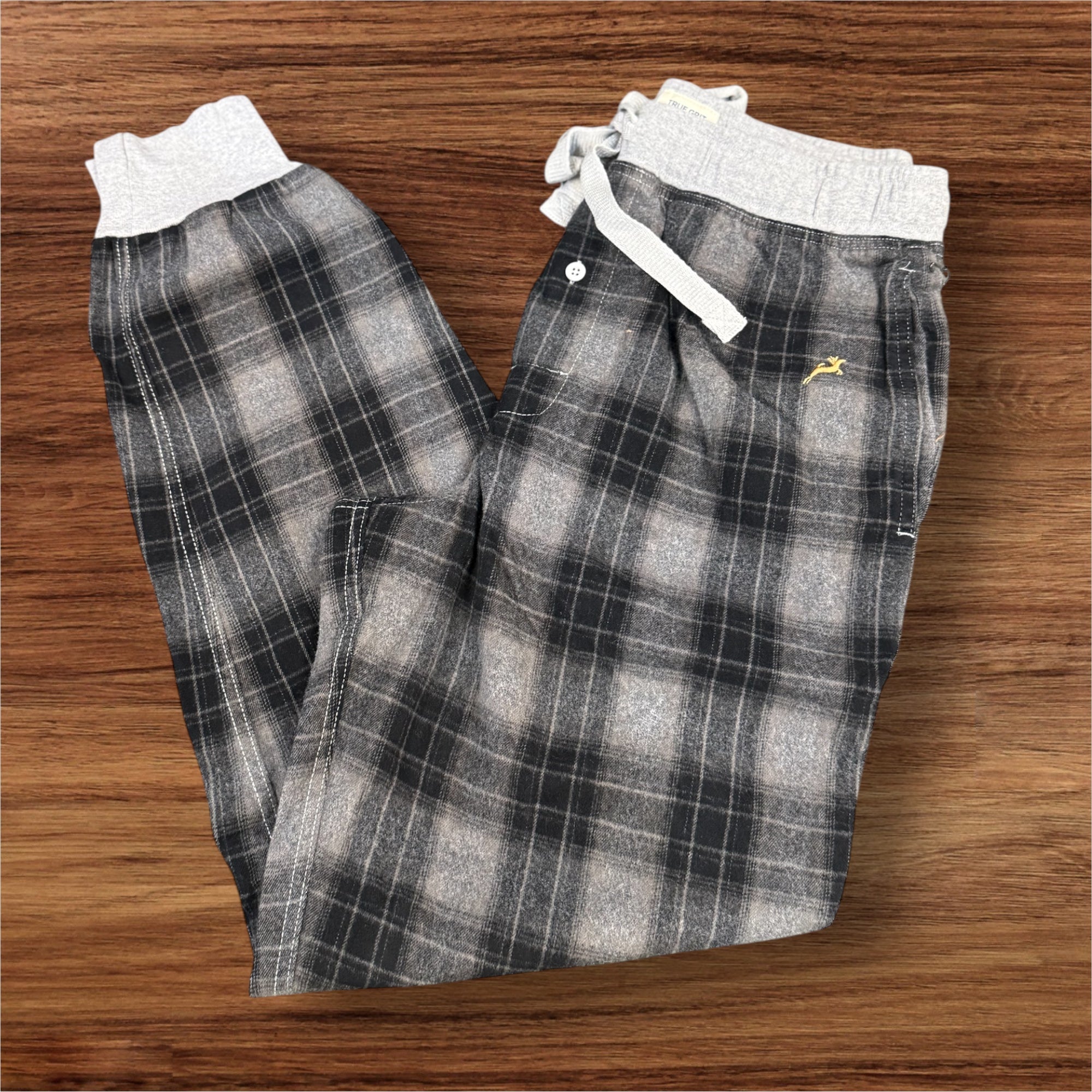 FLANNEL LOUNGE JOGGER - BLK/CHAR