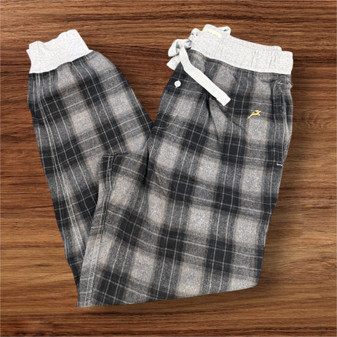 FLANNEL LOUNGE JOGGER - BLK/CHAR