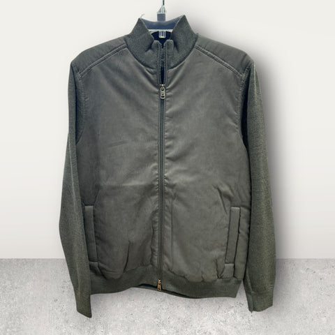 TWILL ZIP JACKET - SLATE