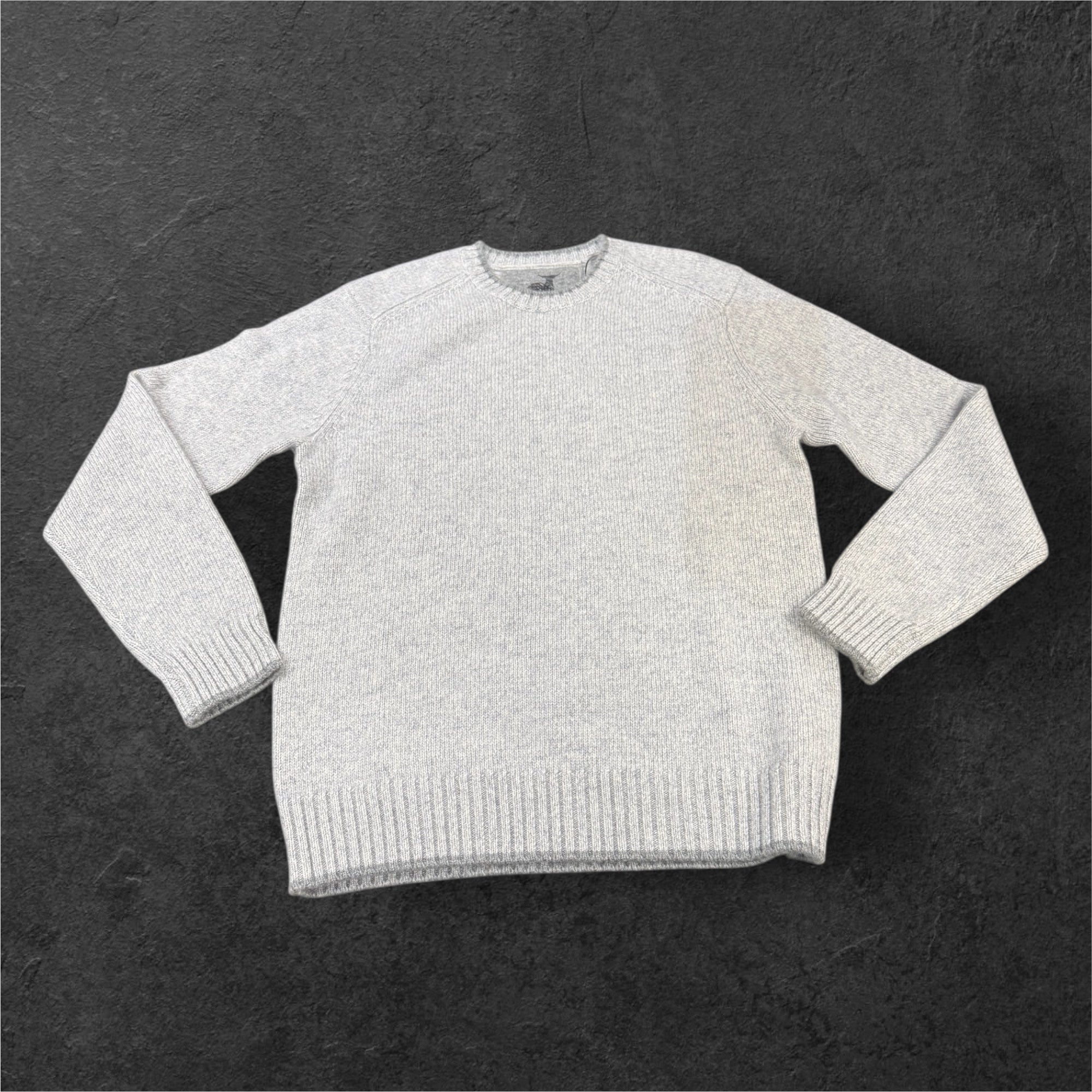 MOULINE TWEED CREW - CLOUD