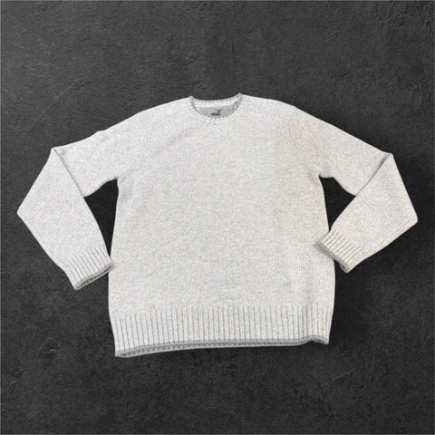 MOULINE TWEED CREW - CLOUD