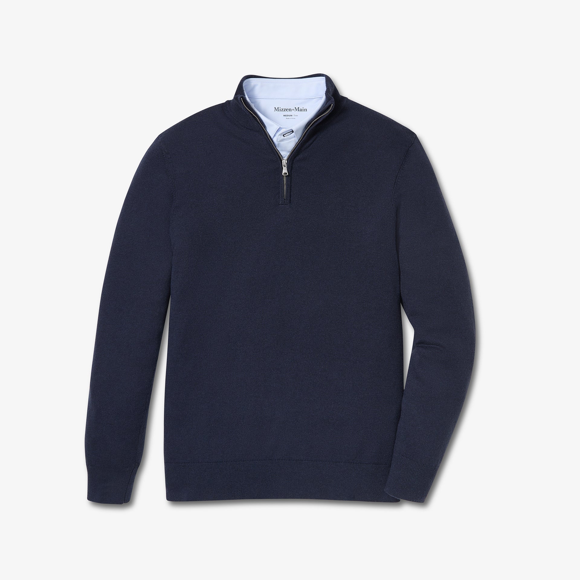 1/4 ZIP SWEATER - NAVY