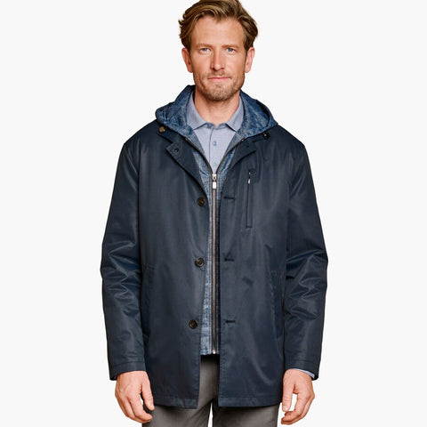 UPTON RAIN COAT - NAVY
