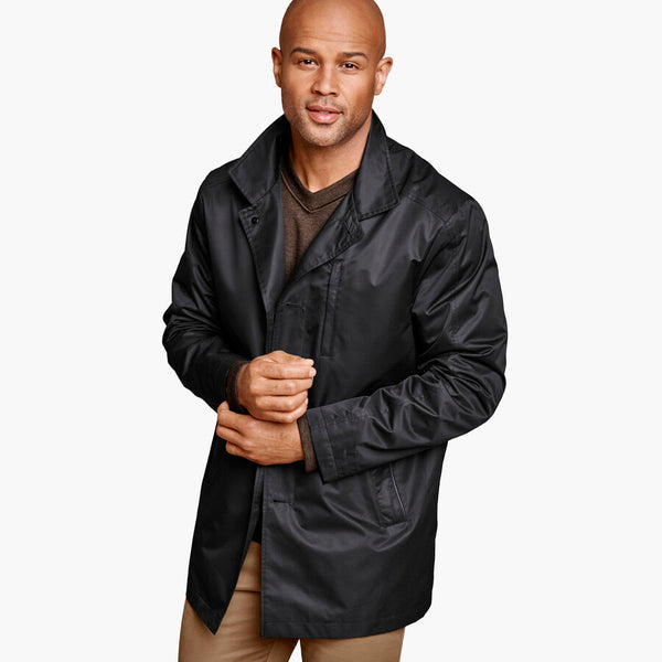 UPTON RAIN COAT - BLACK
