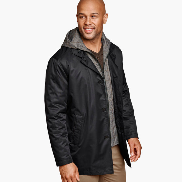 UPTON RAIN COAT - BLACK