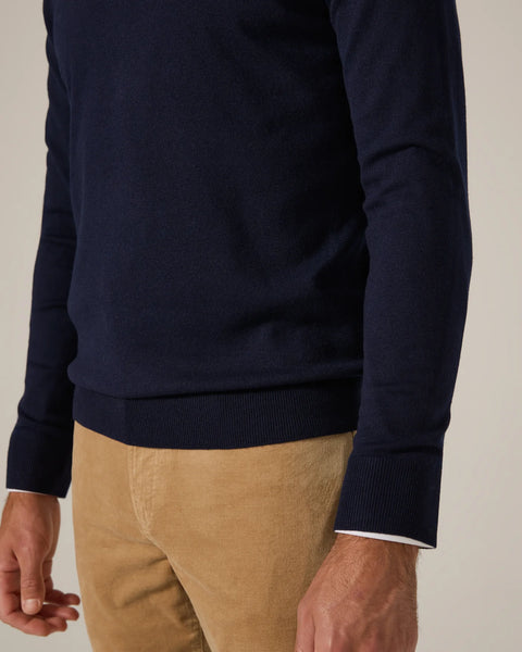 SOFT CREWNECK SWEATER - NAVY