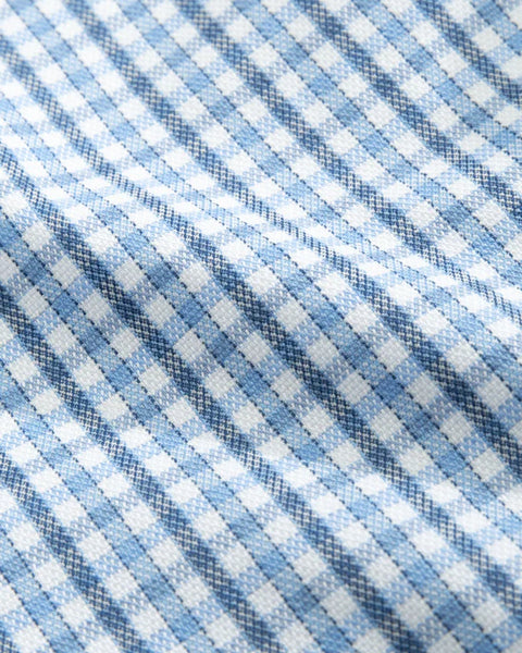 BOYS PERFORMANCE GINGHAM - BLUE